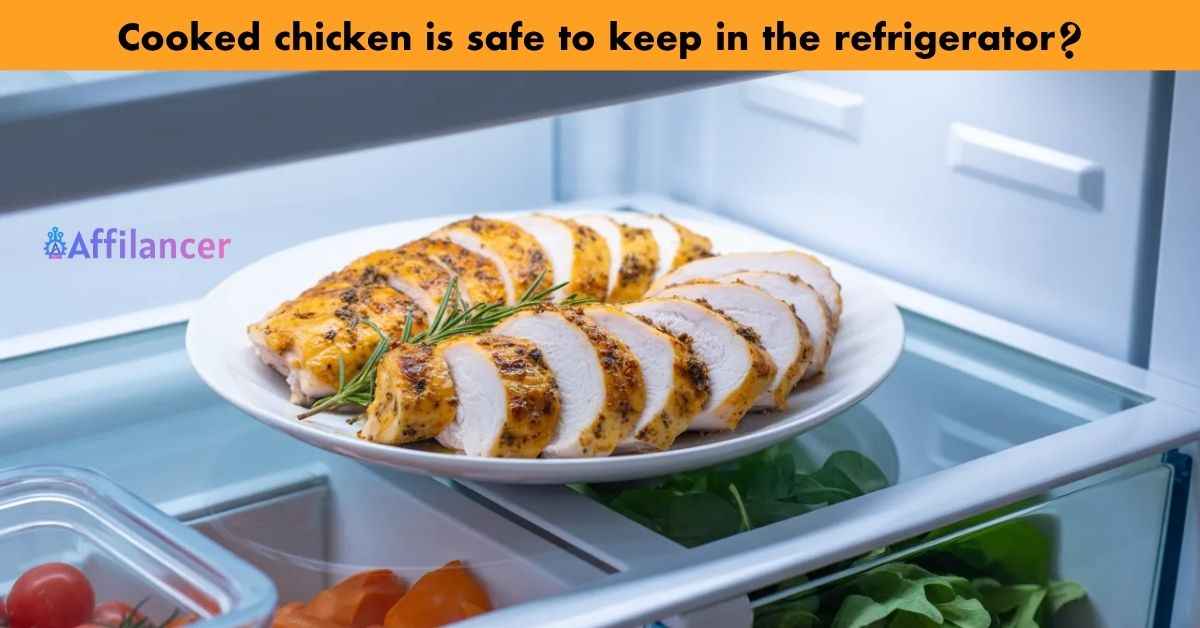Cooked chicken in the refrigerator