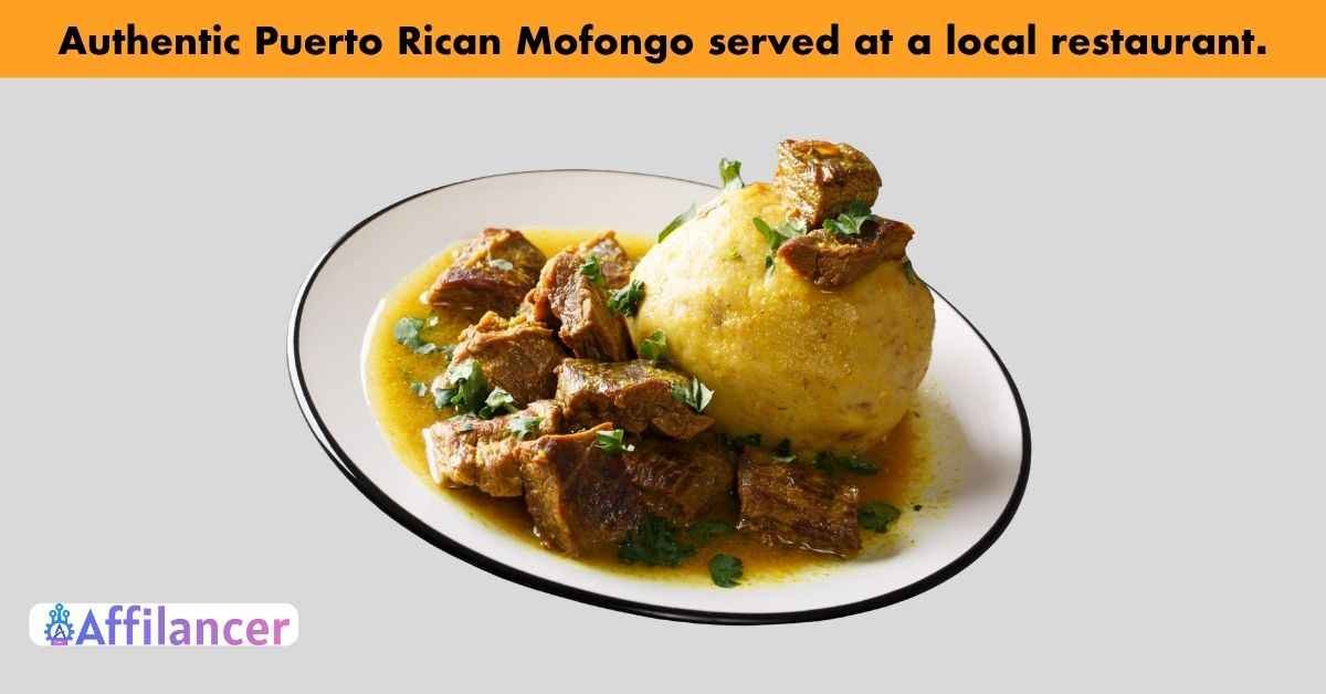 Authentic Puerto Rican Mofongo served at a local restaurant, highlighting the island's famous culinary scene outside of resorts.