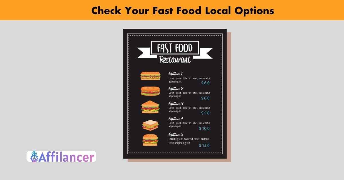 Check Your Fast Food Local Options
